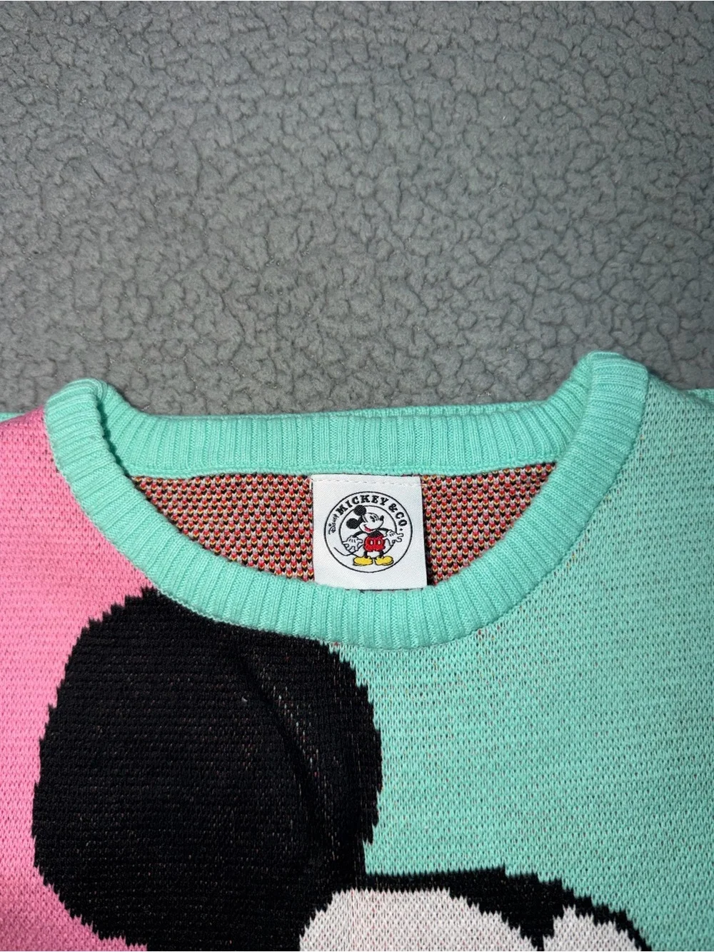 Disney Sleeveless Mickey Knit Dress - Pink, Mint & Yellow